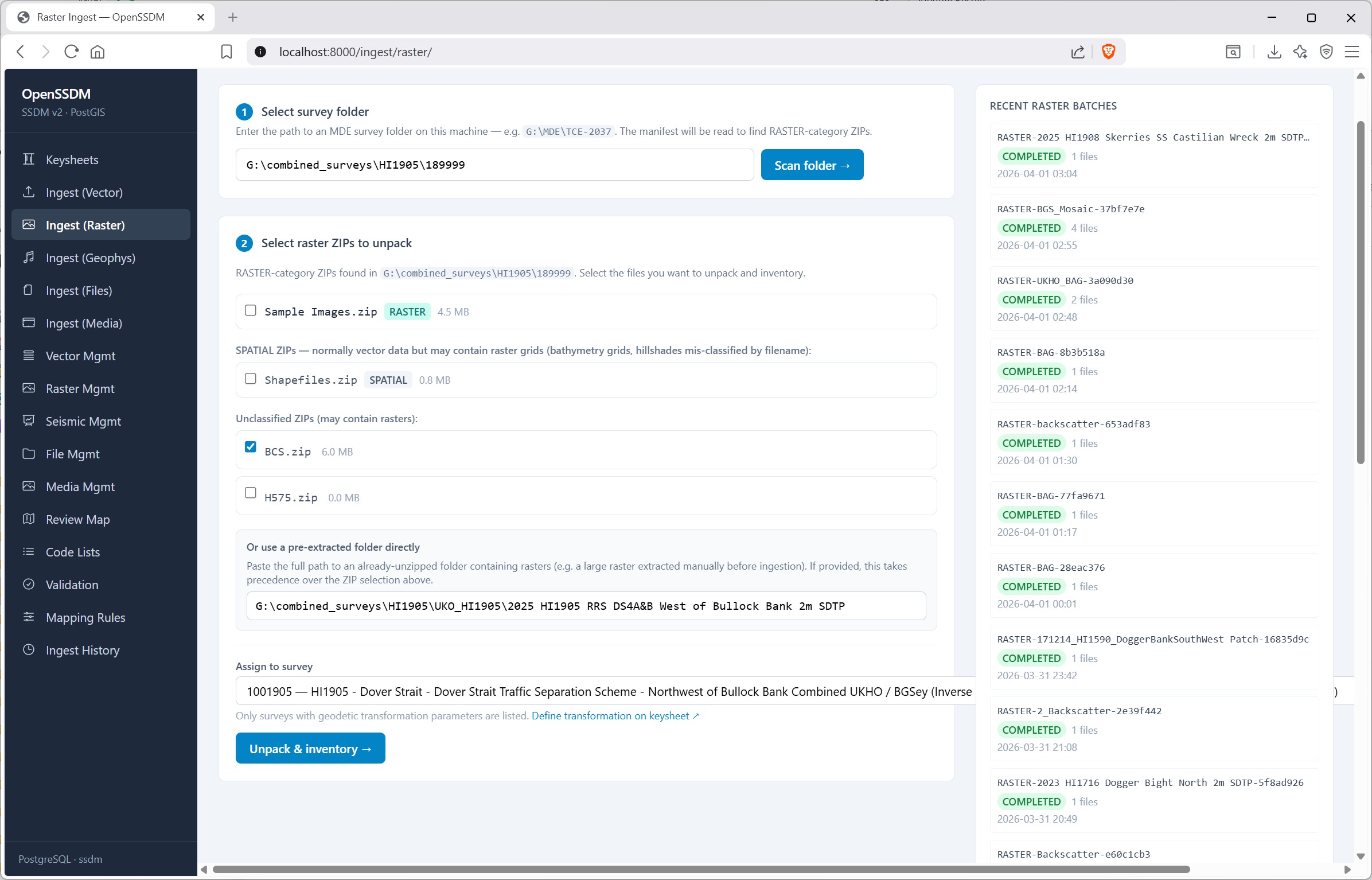 Folder and ZIP file scan